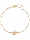 Kira Enamel Chain Bracelet Gold White - TORY BURCH - BALAAN 1