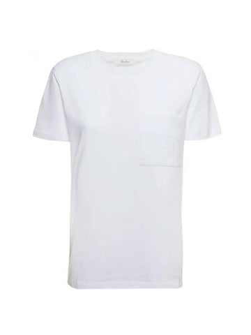 Women's Ennio Cotton Short Sleeve T-Shirt White - MAX MARA - BALAAN 1