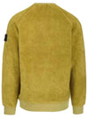 Wappen Patch Shearling Sweatshirt Yellow - STONE ISLAND - BALAAN 4