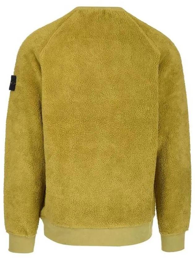 Wappen Patch Shearling Sweatshirt Yellow - STONE ISLAND - BALAAN 4