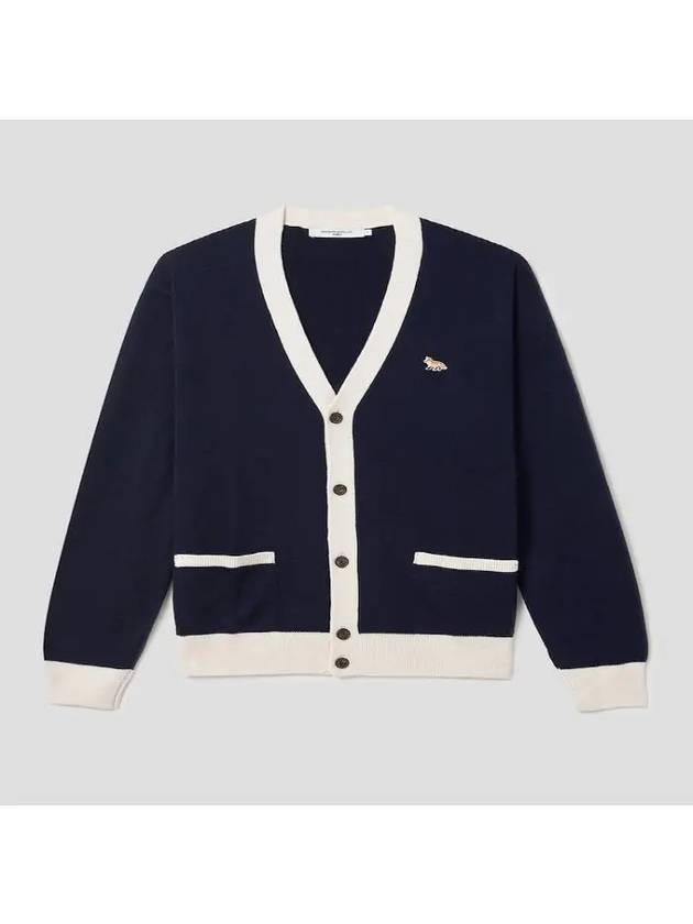 Baby Fox Bicolor Classic Cardigan Navy - MAISON KITSUNE - BALAAN 3