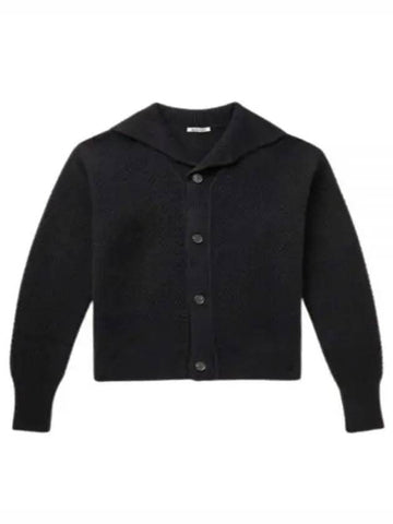 BABY CASHMERE KNIT CARDIGAN TOP BLACK A23AC01BC - AURALEE - BALAAN 1