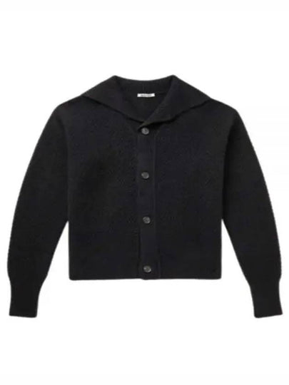 Men's Baby Cashmere Cardigan Black - AURALEE - BALAAN 2