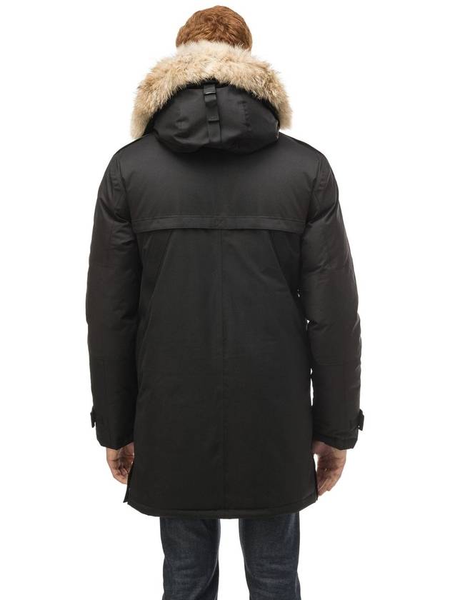 Men's Yatesy Fur Long Padded Parka Black - NOBIS - BALAAN 4