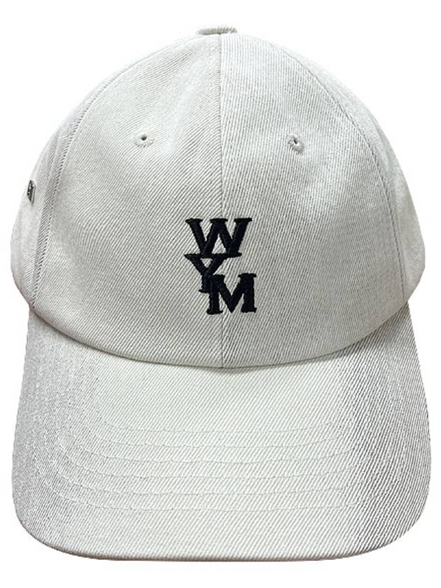 W233AC51856I WYM Patch Denim Ball Cap Ivory Hat TJ - WOOYOUNGMI - BALAAN 1