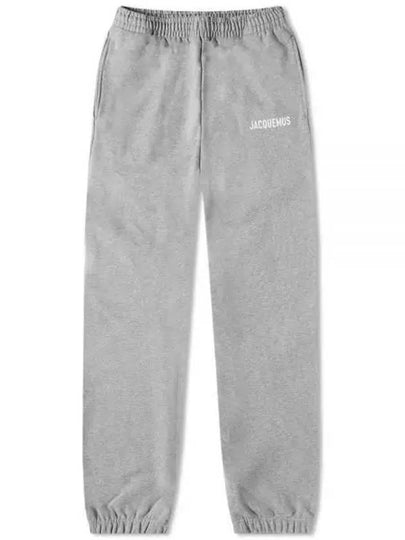 Le Jogging Logo Print Cotton Track Pants Grey - JACQUEMUS - BALAAN 2