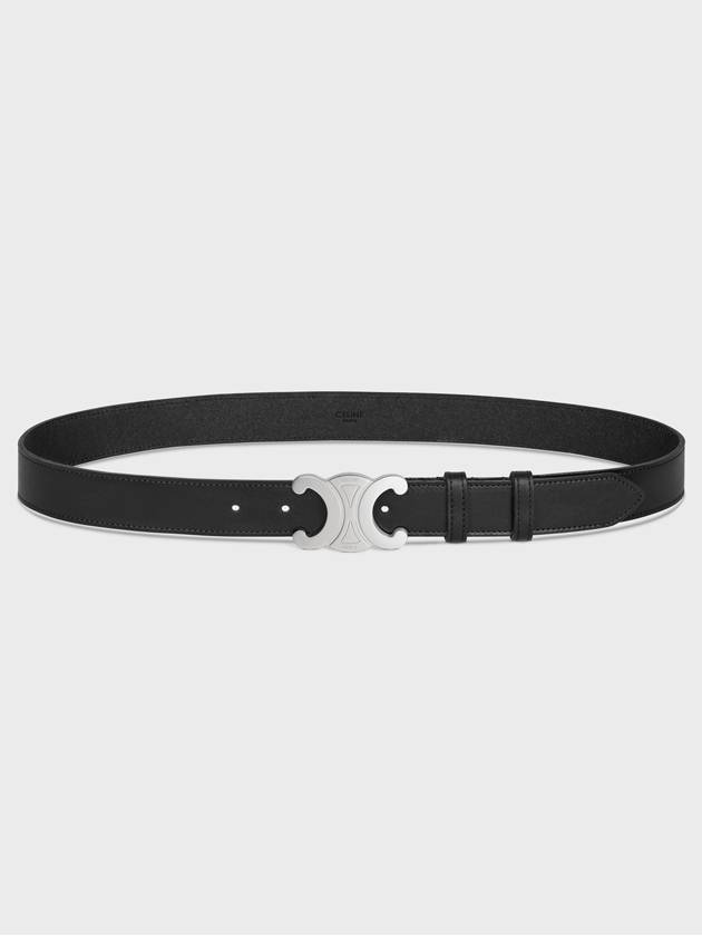 Large Triomphe Vintage Calfskin Belt Black - CELINE - BALAAN 5