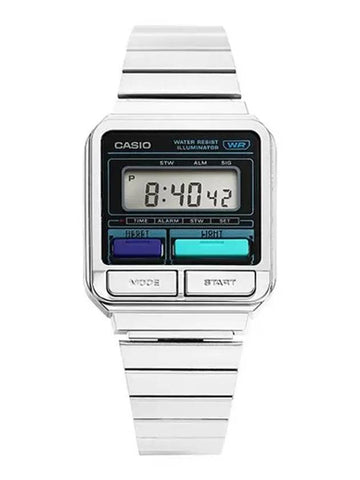 A120WE 1ADF 1A Digital Square Vintage Retro Metal Watch - CASIO - BALAAN 1