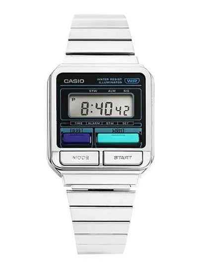 A120WE 1ADF 1A Digital Square Vintage Retro Metal Watch - CASIO - BALAAN 2