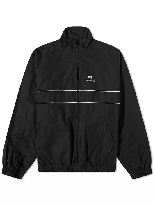 B Logo Zip-Up Jacket Black - BALENCIAGA - BALAAN 1