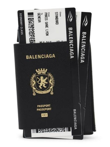 Men's Phone Passport Wallet Black - BALENCIAGA - BALAAN 1