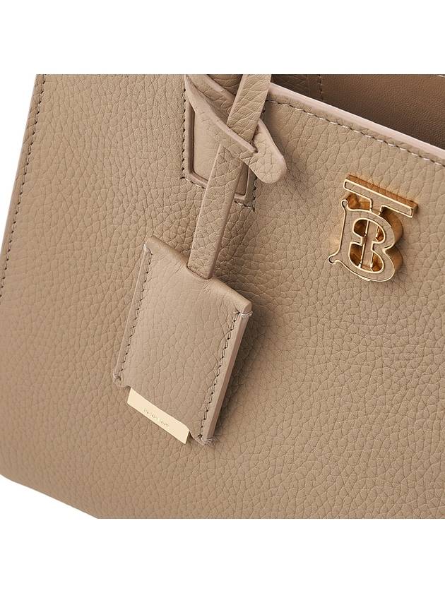 Mini Frances Leather Tote Bag Beige - BURBERRY - BALAAN 10