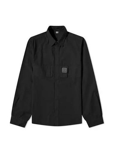 CP Company Metropolis Zip Up Shirt Jacket Black 13CMSH133A 002824G - CP COMPANY - BALAAN 1