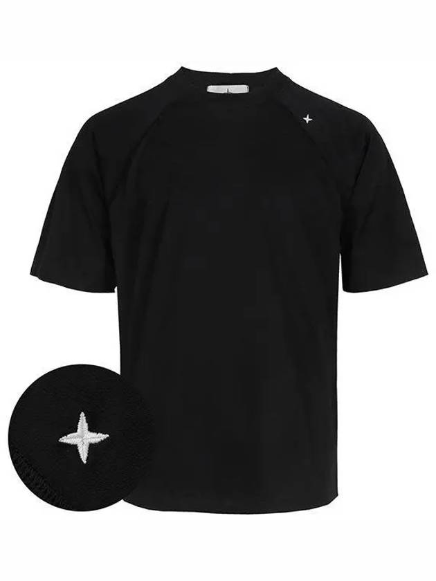 Stellina Cotton Short Sleeve T-Shirt Black - STONE ISLAND - BALAAN 2