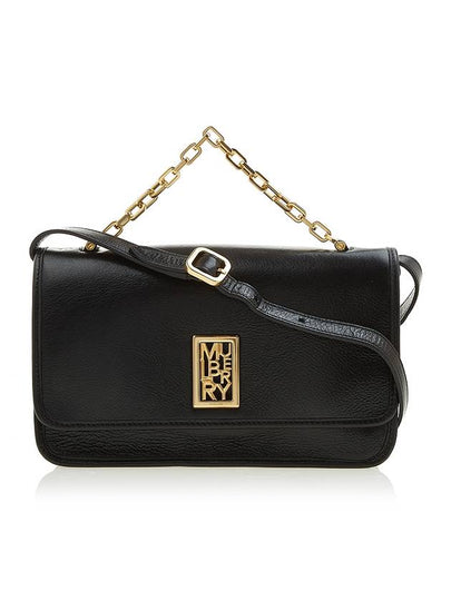 Sadie Rectangle High Shine Leather Shoulder Bag Black - MULBERRY - BALAAN 2