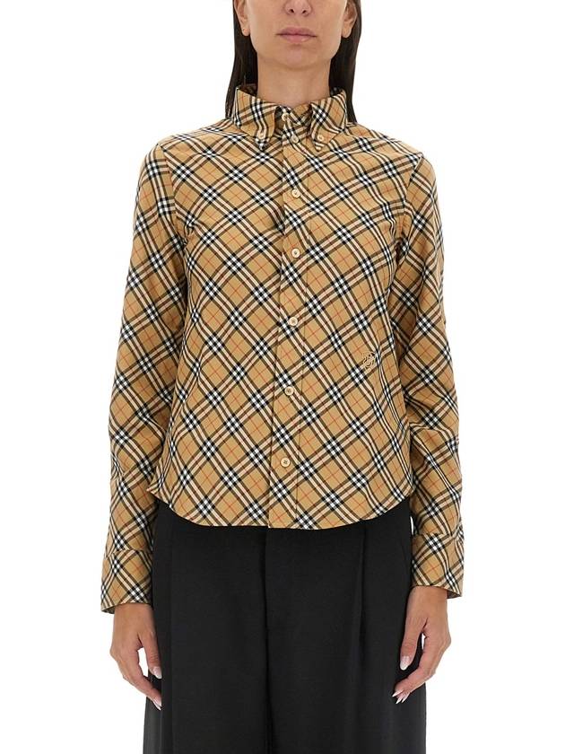 COTTON CHECK SHIRT - BURBERRY - BALAAN 1