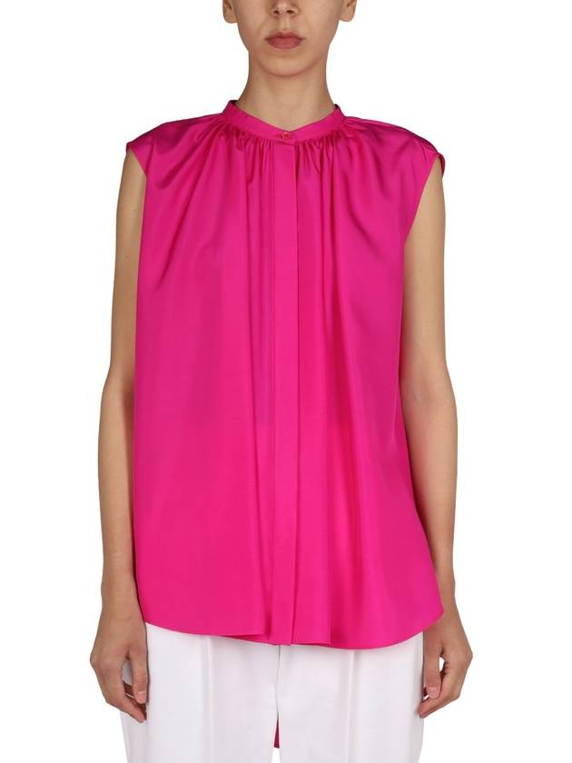 Women's Fuchsia Silk Blouse Pink - ALEXANDER MCQUEEN - BALAAN 2