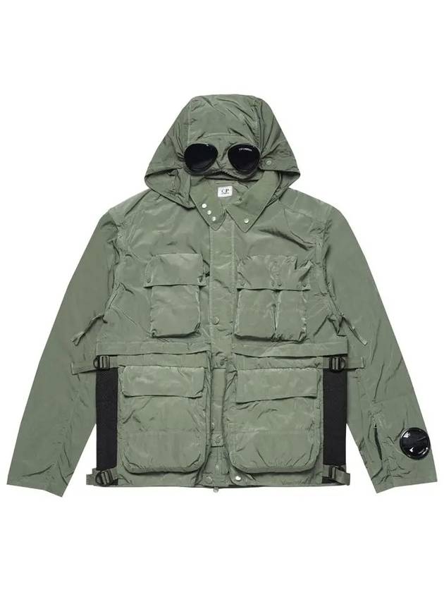 Chrome-R Goggle Utility Hooded Jacket Green - CP COMPANY - BALAAN 3