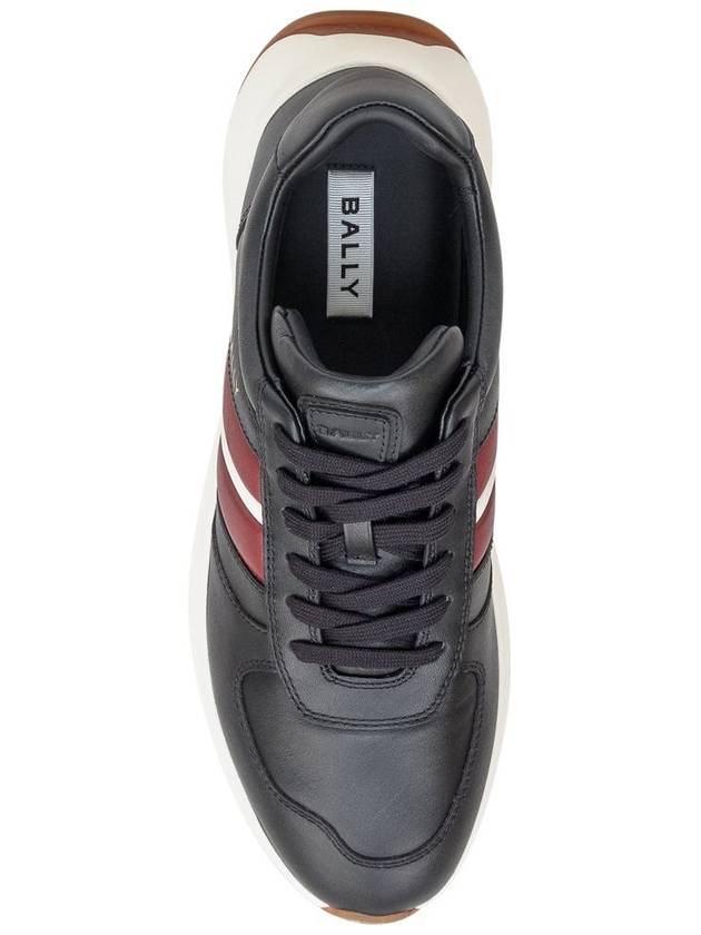 Darsyl Leather Low-Top Sneakers White Black - BALLY - BALAAN 5