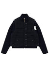 Fine Merino Reversible Wool Down Zip-Up Jacket Black - THOM BROWNE - BALAAN 2