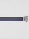 Reversible Monogram Leather Belt Navy - BURBERRY - BALAAN 8