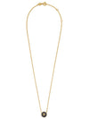 Kira Enamel Pendant Necklace Tory Gold Black - TORY BURCH - BALAAN 4