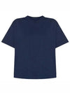 Double Layered Cotton Jersey Short Sleeve T-Shirt Blue - BOTTEGA VENETA - BALAAN 2