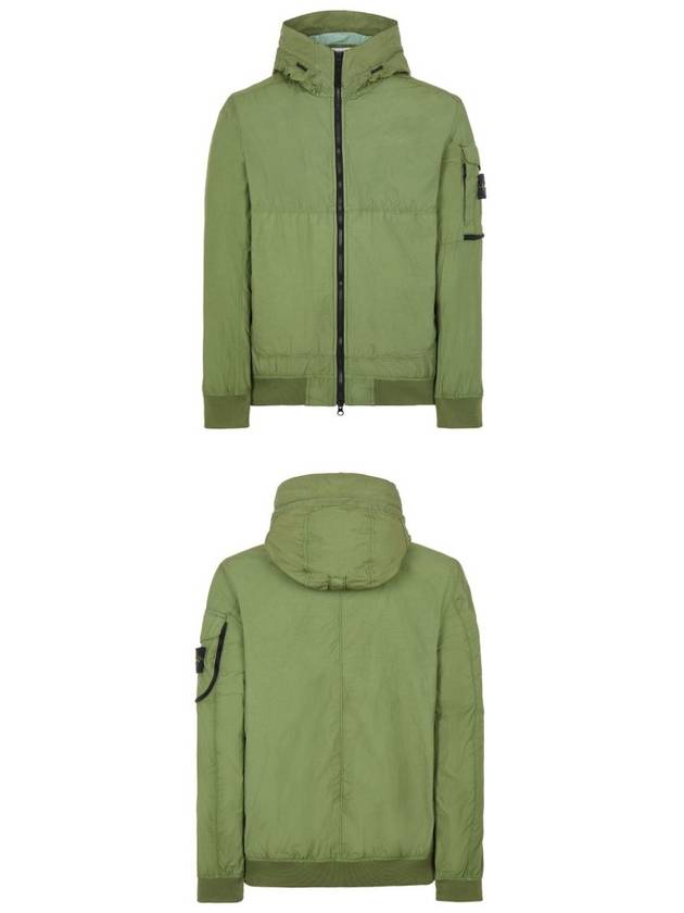 Men's Wappen Patch Naslan Watro Hooded Jacket Green - STONE ISLAND - BALAAN 5