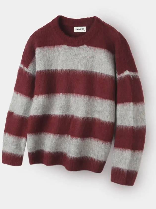 Wool brush striped knit gray - INDUST - BALAAN 4