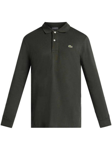 Classic Long Sleeve Polo Shirt Khaki Green - LACOSTE - BALAAN 1