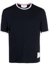 Contrast trim T shirt MJS262AJ0149 - THOM BROWNE - BALAAN 1