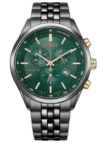 Citizen Chronograph GMT Green Dial Men's Watch AT2576-50X - CITIZEN - BALAAN 1