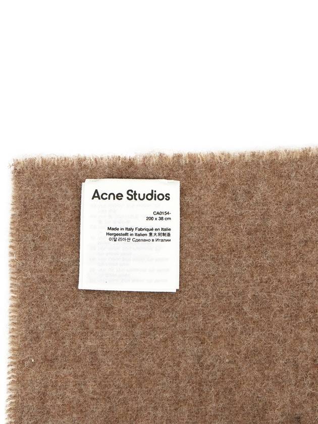 Jacquard Logo Two Tone Wool Muffler Brown - ACNE STUDIOS - BALAAN 10