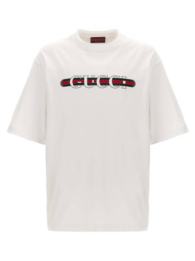 Logo Cotton Short Sleeve T-Shirt White - GUCCI - BALAAN 2