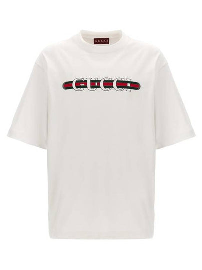 Logo Cotton Short Sleeve T-Shirt White - GUCCI - BALAAN 2