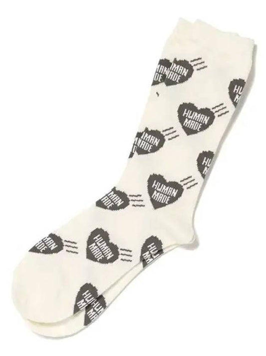 heart socks ivory gray - HUMAN MADE - BALAAN 1