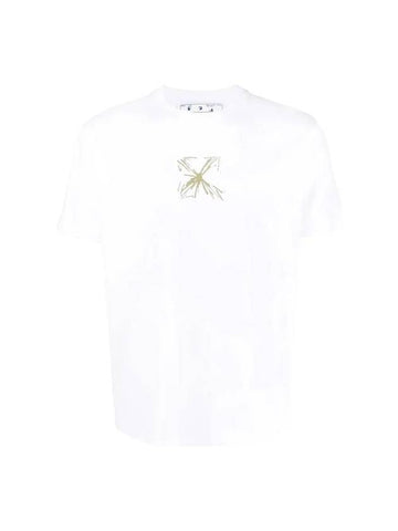 Splash Arrow Slim Short Sleeve T-Shirt White - OFF WHITE - BALAAN 1