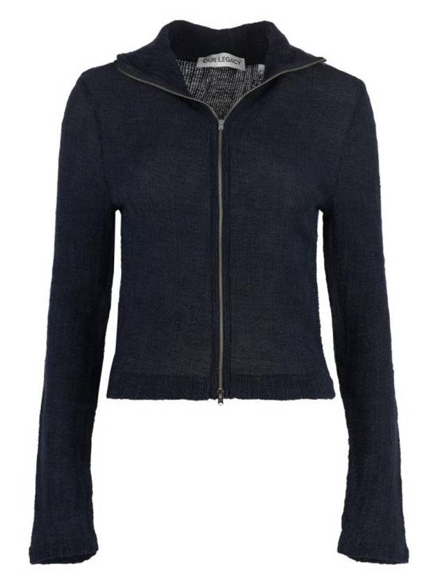 Slim Zip Linen Zip-up Jacket Navy - OUR LEGACY - BALAAN 1