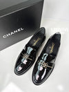 CC Logo Moccasin Patent Enamel Loafers Black - CHANEL - BALAAN 3