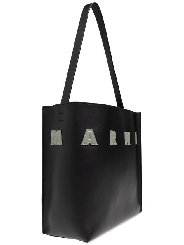 Museo Logo Patch Small Tote Bag Black - MARNI - BALAAN 5