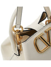 V Logo Micro Bucket Bag White - VALENTINO - BALAAN 8