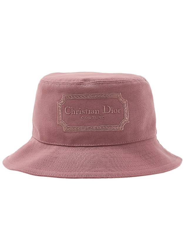 Couture Embroidered Logo Bucket Hat Pink - DIOR - BALAAN 3