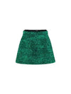 Women's Print Cotton A-Line Skirt Green - MONCLER - BALAAN 2