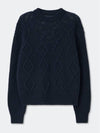 Mohair Fisherman SweaterNavy - KINETO - BALAAN 3