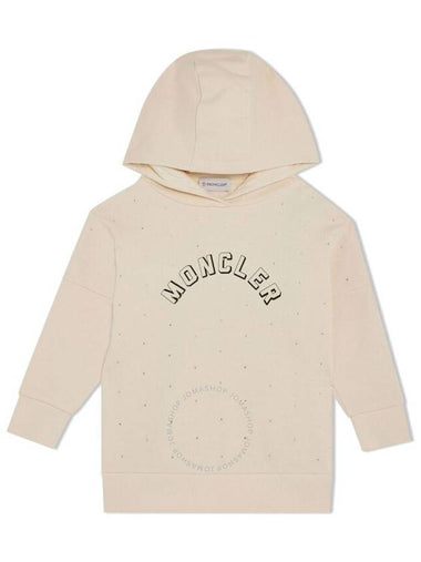 Moncler Rhinestone-Embellished Logo-Print Cotton Hoodie, Size 10 - MONCLER - BALAAN 1