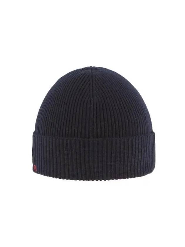 Embroidered Denim Bear Wool Beanie Navy - POLO RALPH LAUREN - BALAAN 5