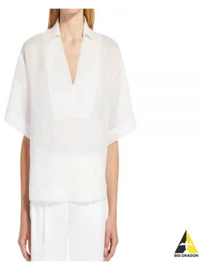 Bronzo Ramie Blouse White - MAX MARA - BALAAN 2