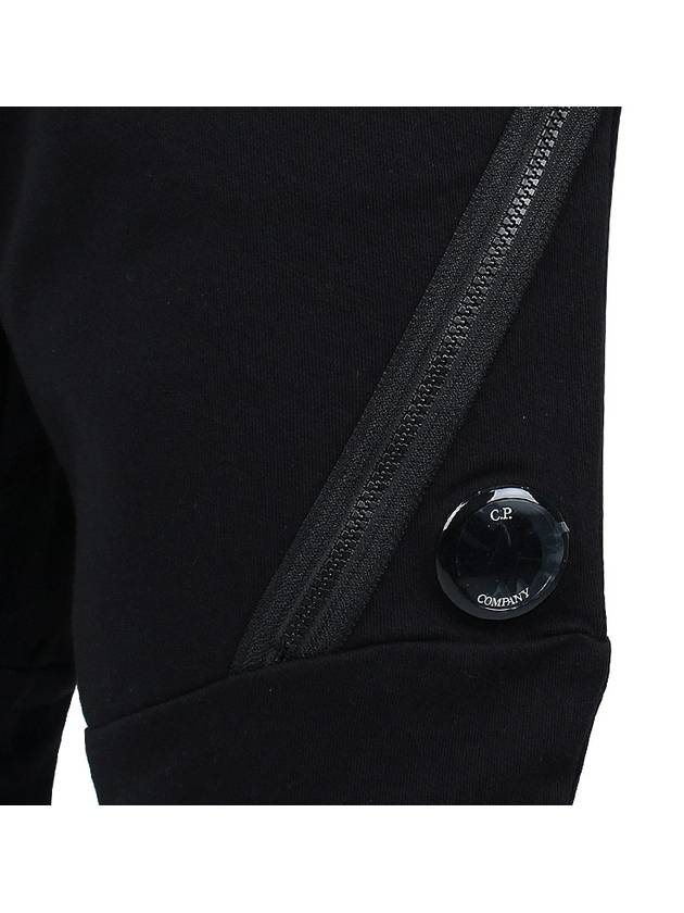 Diagonal Raised Fleece Zipped Track Pants Black - CP COMPANY - 6