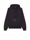 Pleated Drawstring Hoodie Black - VALENTINO - BALAAN 2