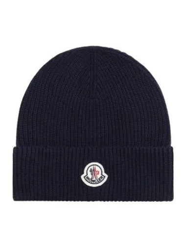 103524 Logo Patch Cotton Beanie 3B00024 M1367 779 - MONCLER - BALAAN 1